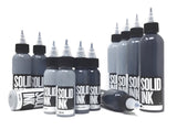 Solid Ink: Opaque Grey Set - Four 2oz Bottles